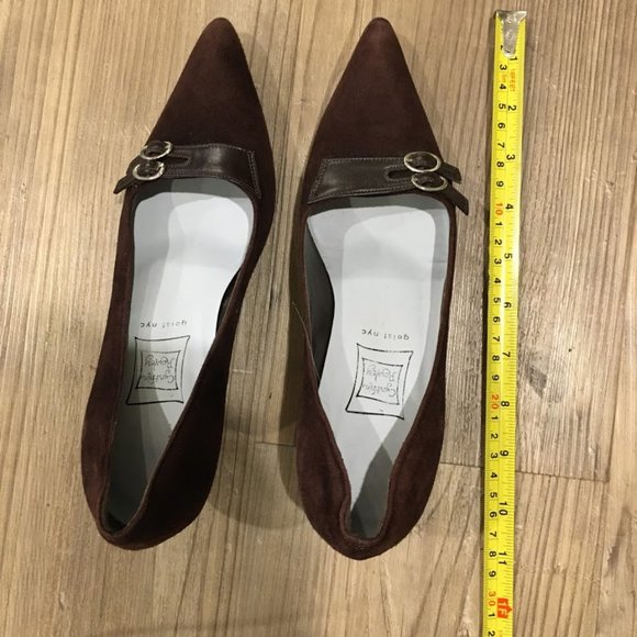 Sold -Cynthia Rowley Brown Suede Heels size 7B - Picture 14 of 14